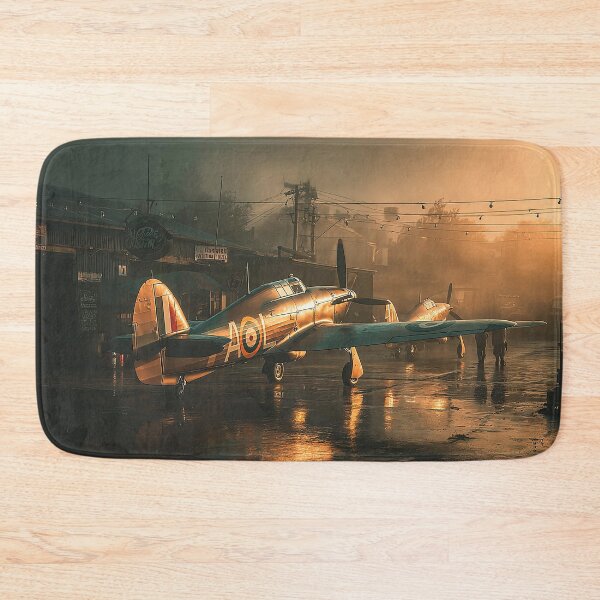 Item preview, Royal Air Force Hurricane During Engine Inspection at Dawn designed and sold by Skyframe Aviation.