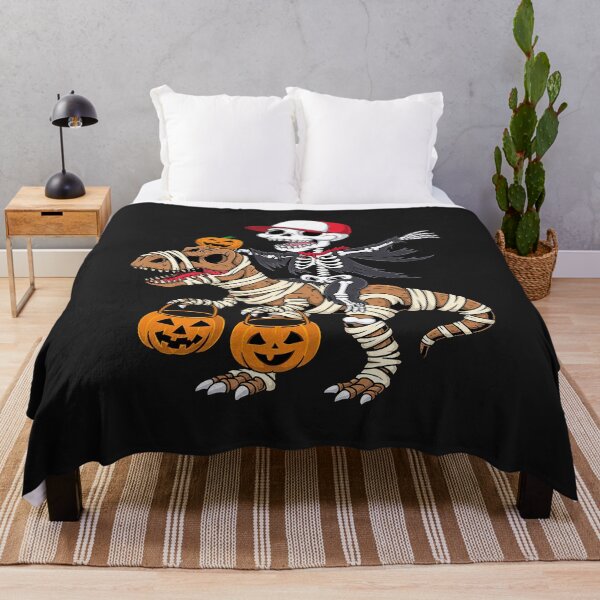 Item preview, Skeleton Riding Mummy Dinosaur Pumpkin Halloween designed and sold by GaryBellcvbnb.