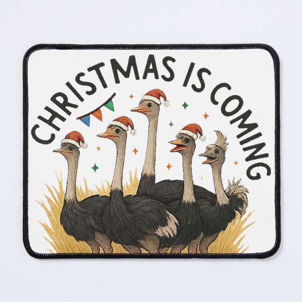 Item preview, Christmas Ostrich designed and sold by erkinmaddison.