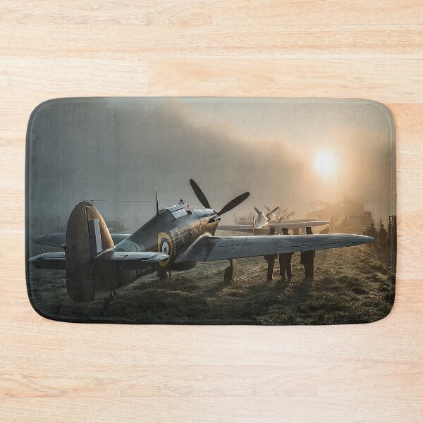 Item preview, RAF Hurricane In Wartime in Early Morning Mist designed and sold by Skyframe Aviation.