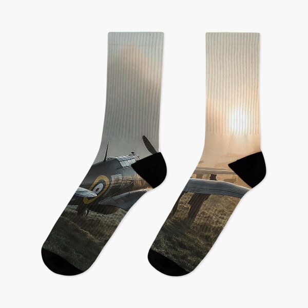 Item preview, RAF Hurricane In Wartime in Early Morning Mist designed and sold by Skyframe Aviation.