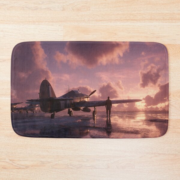 Item preview, British Hurricane Aircraft With Mechanics Working in Cold Conditions designed and sold by Skyframe Aviation.