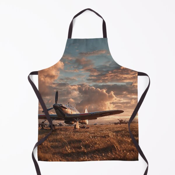 Item preview, The Hurricane Fighter Under Pre Flight Checks at Dusk designed and sold by Skyframe Aviation.