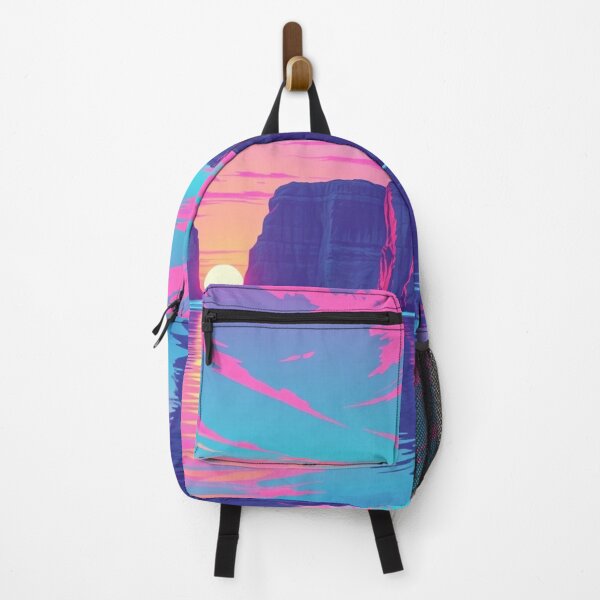 Item preview, Vaporwave Sunset Cliffs - Retro Aesthetic Ocean Art designed and sold by EllDAV777.