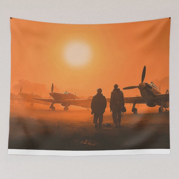 Item preview, Classic Hawker Hurricane On the Edge of the Runway at a Rural Base designed and sold by Skyframe Aviation.