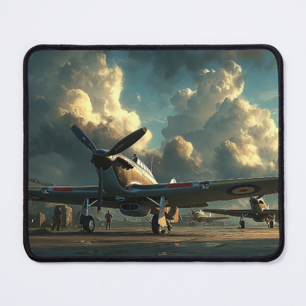 Item preview, Classic Hawker Hurricane Being Prepared for Flight at a Temporary Airbase designed and sold by Skyframe Aviation.