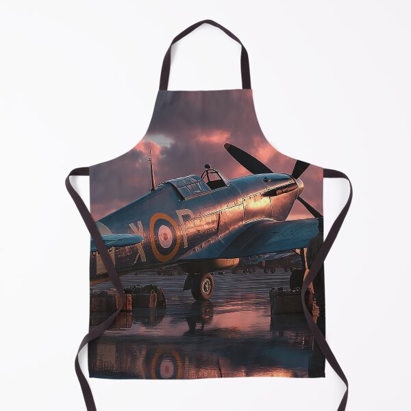 Item preview, Hawker Hurricane Being Prepared for Flight on a Windy Morning designed and sold by Skyframe Aviation.