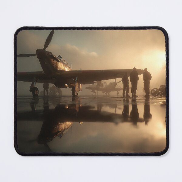 Item preview, Classic Hawker Hurricane At Rest Between Sorties in the Countryside designed and sold by Skyframe Aviation.