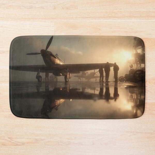 Item preview, Classic Hawker Hurricane At Rest Between Sorties in the Countryside designed and sold by Skyframe Aviation.