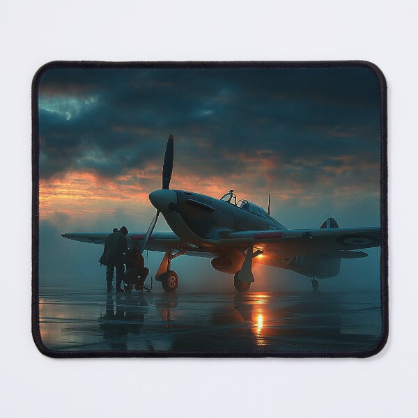 Item preview, Fighter Hurricane Receiving Refuelling Support in Evening Glow designed and sold by Skyframe Aviation.