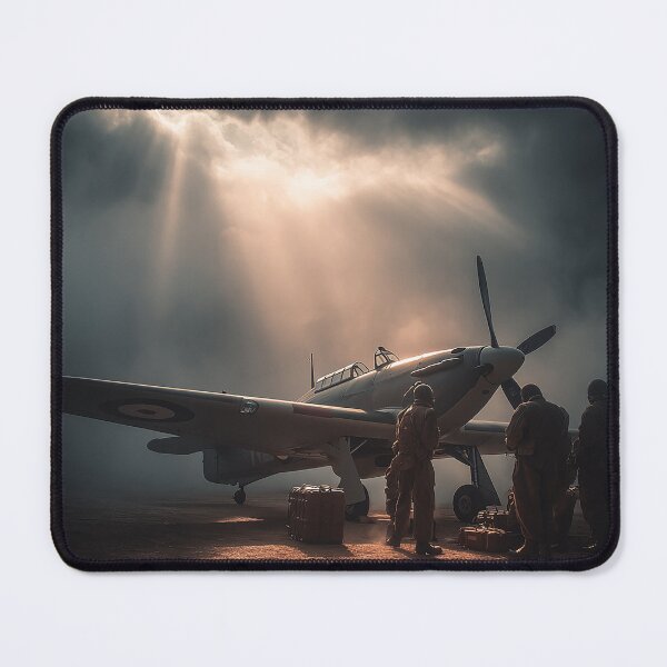 Item preview, The Hurricane Fighter With Mechanics Working during Training Preparations designed and sold by Skyframe Aviation.
