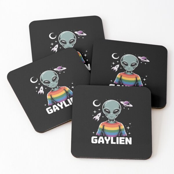 Item preview, Gaylien Alien Outer Space UFO LGBTQ Gay Lesbian Awareness designed and sold by RuthGAArt.