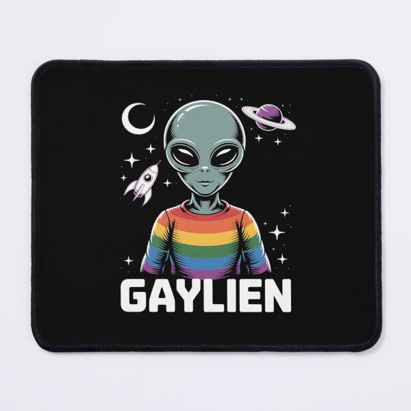 Item preview, Gaylien Alien Outer Space UFO LGBTQ Gay Lesbian Awareness designed and sold by RuthGAArt.