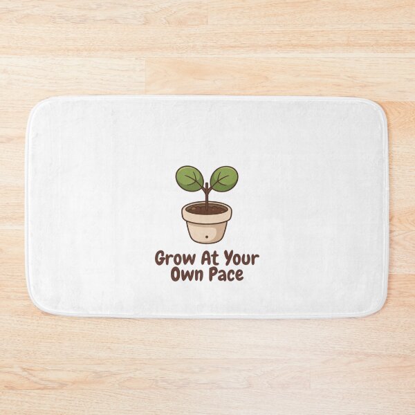 Item preview, Grow At Your Own Pace – Botanical Eco Motivational Tee designed and sold by EcoArtTees.