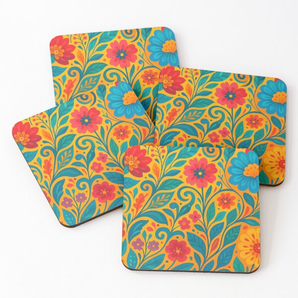 Item preview, Floral explosion on yellow designed and sold by Sigtrix.