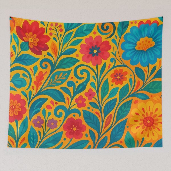 Item preview, Floral explosion on yellow designed and sold by Sigtrix.