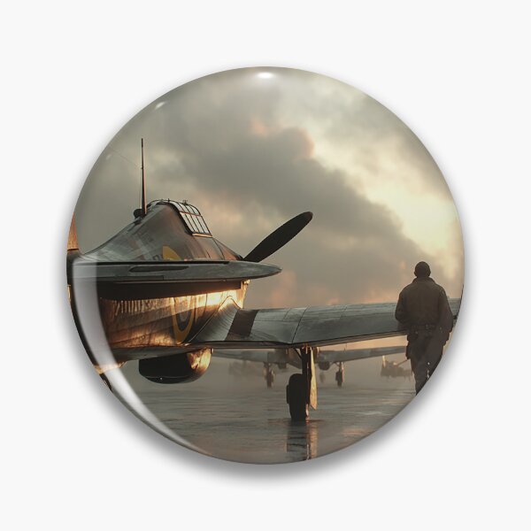 Item preview, Royal Air Force Hurricane During Refuelling Operations in Morning Light designed and sold by Skyframe Aviation.