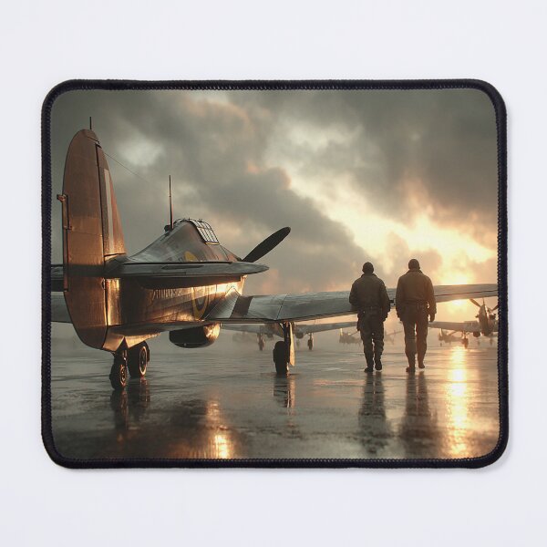 Item preview, Royal Air Force Hurricane During Refuelling Operations in Morning Light designed and sold by Skyframe Aviation.