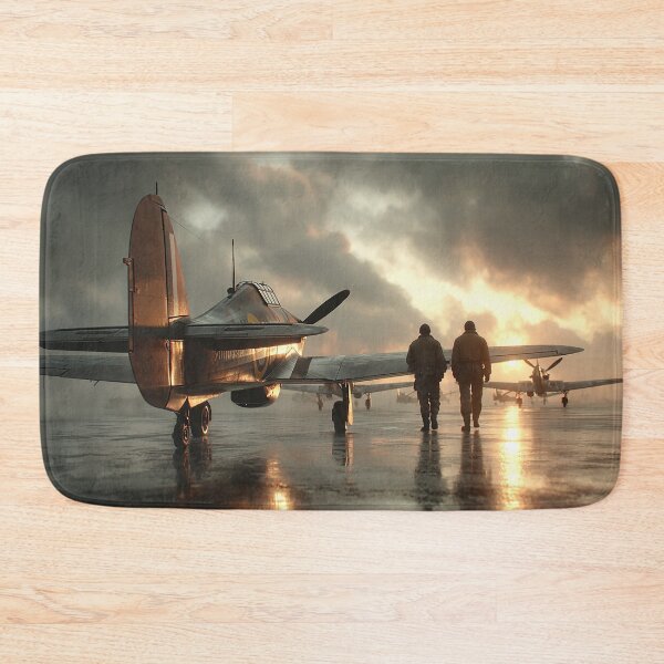 Item preview, Royal Air Force Hurricane During Refuelling Operations in Morning Light designed and sold by Skyframe Aviation.