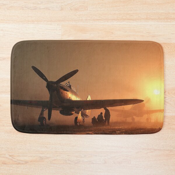 Item preview, Fighter Hurricane At Rest Between Sorties at Dusk designed and sold by Skyframe Aviation.