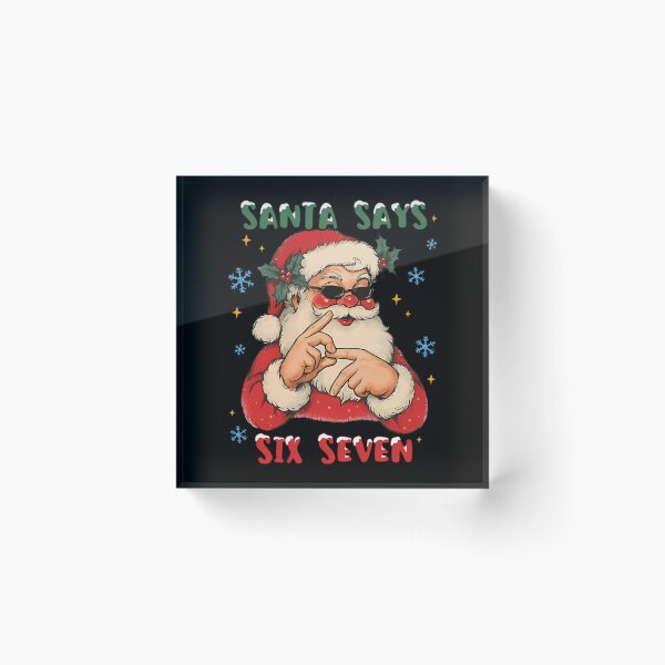Item preview, Six Says Happy Holiday Seven Retro Santa Bruh Claus Santa designed and sold by ChadnoSmith.