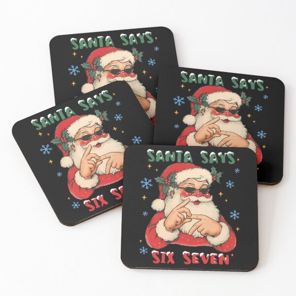 Item preview, Six Says Happy Holiday Seven Retro Santa Bruh Claus Santa designed and sold by ChadnoSmith.