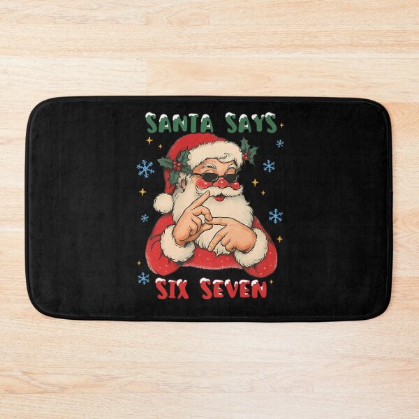 Item preview, Six Says Happy Holiday Seven Retro Santa Bruh Claus Santa designed and sold by ChadnoSmith.