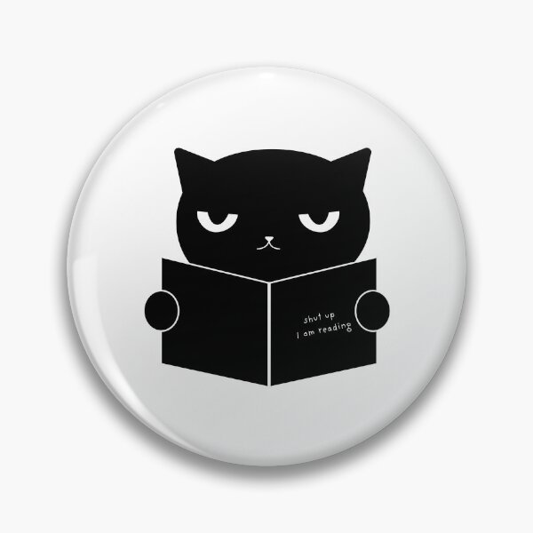 Item preview, shut up I am reading - Cat Illustration designed and sold by Crealice.