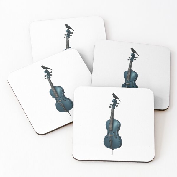 Item preview, Electric Cello Illustration Blue Instrument Art designed and sold by WhispersWear.