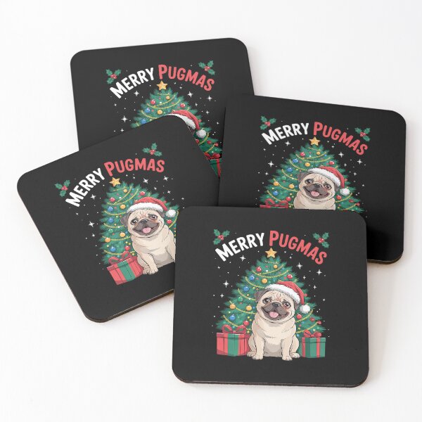 Item preview, Womens Merry Pugmas Christmas Dog Santa Pug Santa Hat designed and sold by KonstanKoraner.