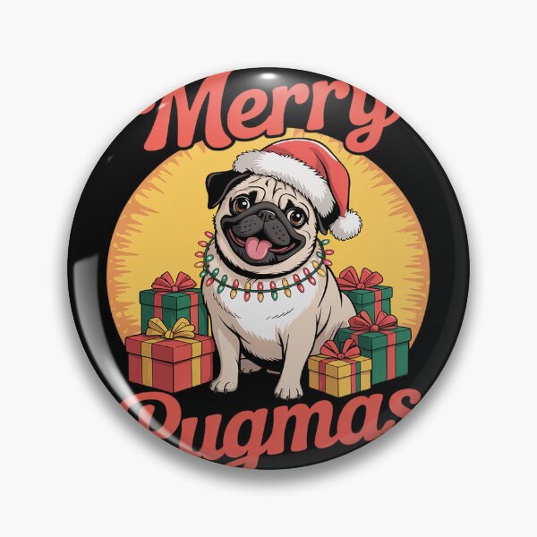 Item preview, Womens Merry Pugmas Christmas Dog Santa Pug Santa Presents  designed and sold by KonstanKoraner.