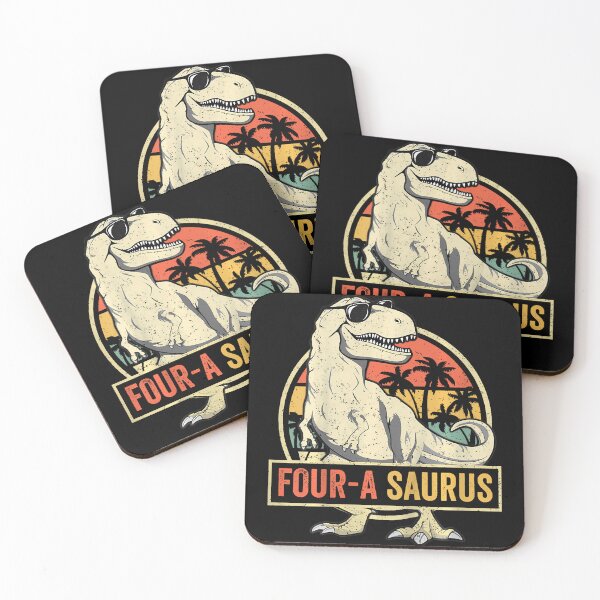 Item preview, Four A Saurus Birthday T Rex 4 Year Old Dino 4Th Dinosaur designed and sold by MadalynKiehn.