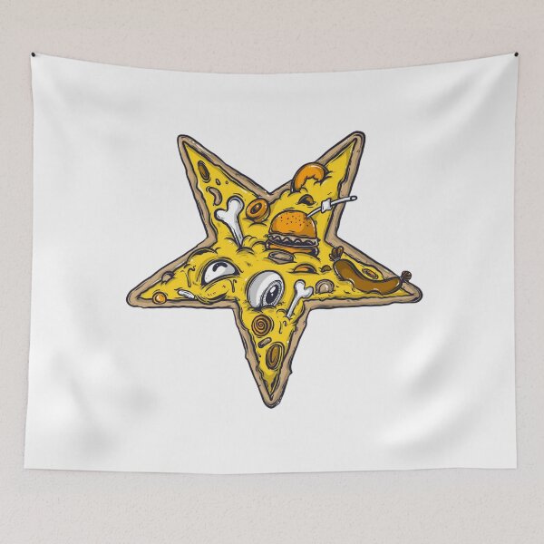 Item preview, Pizza Star Monster Funny Food Cartoon designed and sold by Oniyasha.