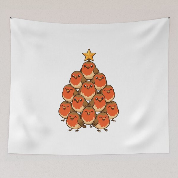 Item preview, Christmas Robin Tree Holiday Design designed and sold by ShapedUp.