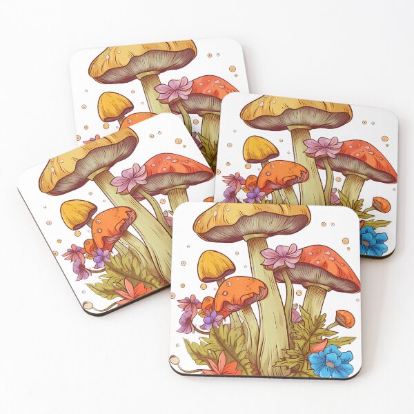 Item preview, Mushroom Love Cottagecore Hippie Floral designed and sold by SharronDawn.