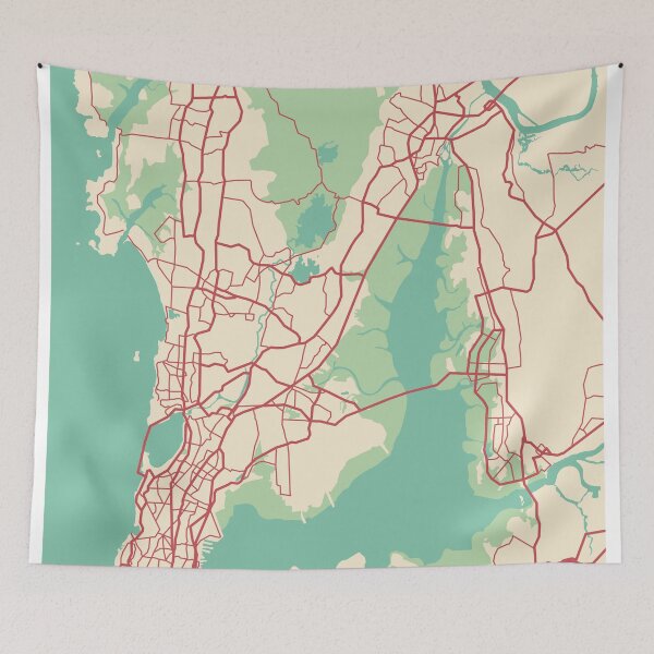Item preview, Mumbai Map India designed and sold by MapsByLeo.