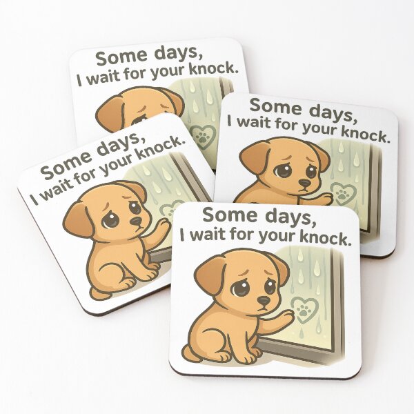 Item preview, Sad Puppy By Rainy Window – Paw Heart Condensation Quote Design designed and sold by PawWave.