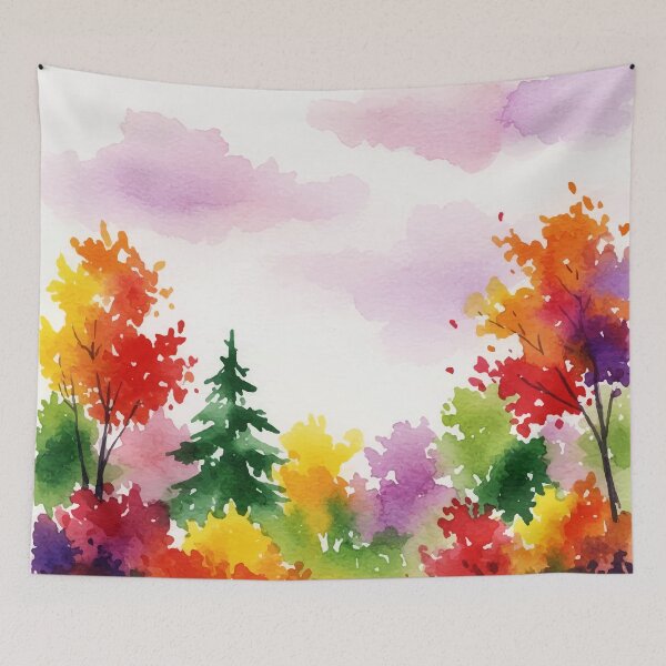 Item preview, Colorful autumn scene designed and sold by Design4uStudio.