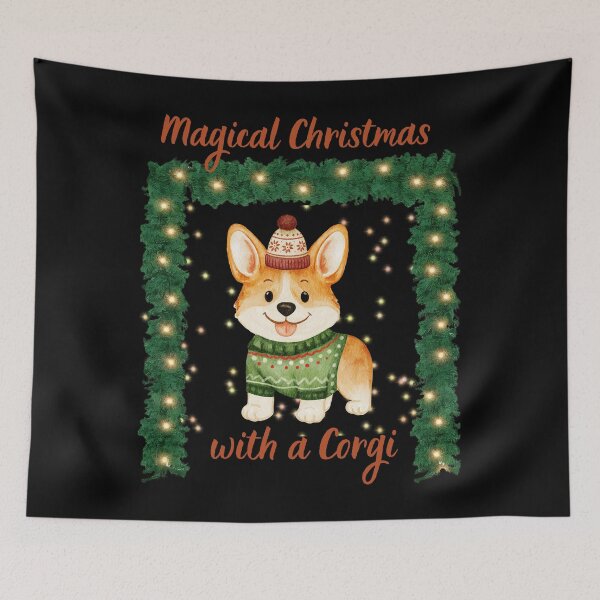 Item preview, Magical Christmas Corgi -Cute holiday dog ilustration designed and sold by MegiSmile.