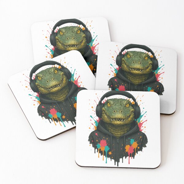 Item preview, Urban Crocodile – Hoodie & Headphones Graffiti Drip Art designed and sold by thtCMRAguy.