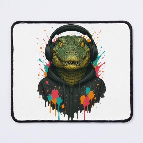 Item preview, Urban Crocodile – Hoodie & Headphones Graffiti Drip Art designed and sold by thtCMRAguy.
