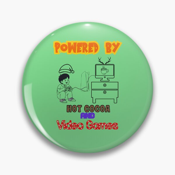 Item preview, Powered By Hot Cocoa and Video Games designed and sold by RonPaulHappyGamer.