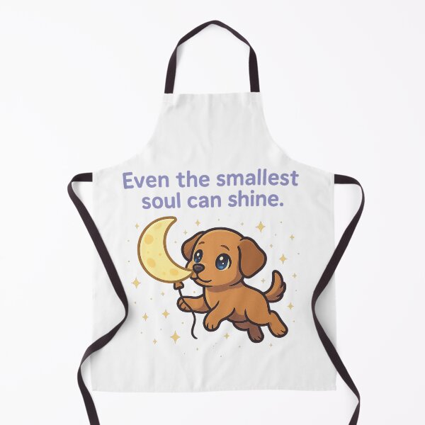 Item preview, Dreamy Puppy With Moon Balloon – Shining Soul Cosmic Dog Art designed and sold by PawWave.