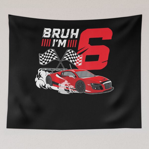Item preview, Bruh I'M 6 Birthday Boys Race Car 6 Year 6Th Birthday Racing designed and sold by MadalynKiehn.