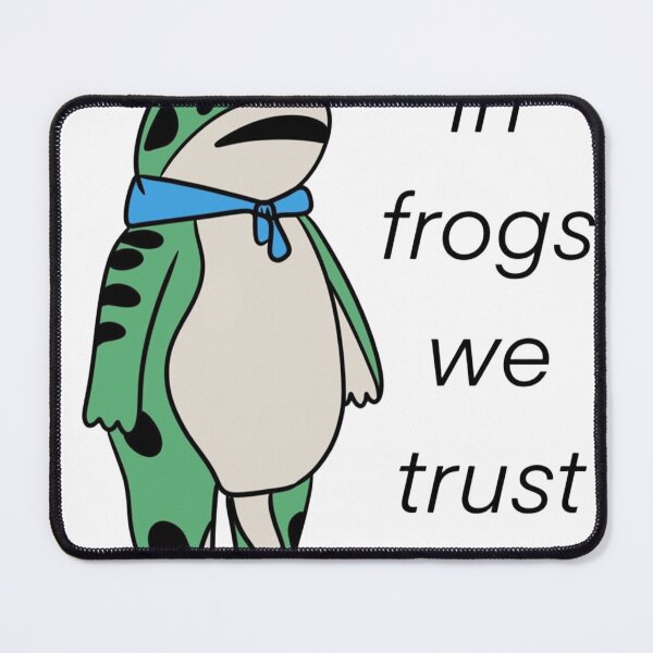 Item preview, In Frogs We Trust - Funny Meme Frog with Scarf designed and sold by JossDesign15.