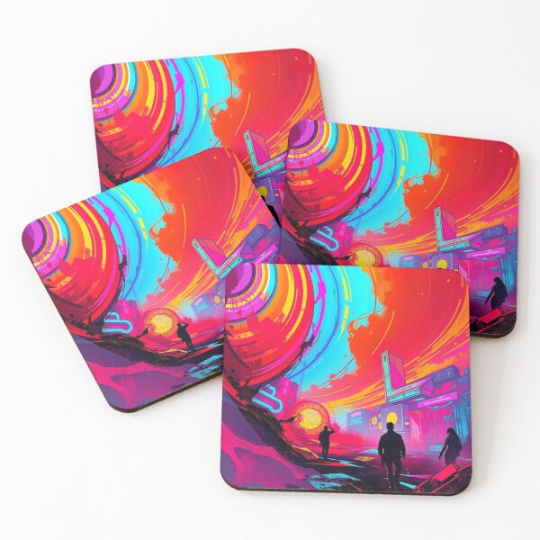 Item preview, Vibrant Abstract Dreamscape – a flood of colors meets dynamic forms in surreal harmony designed and sold by FotoworldEdel.