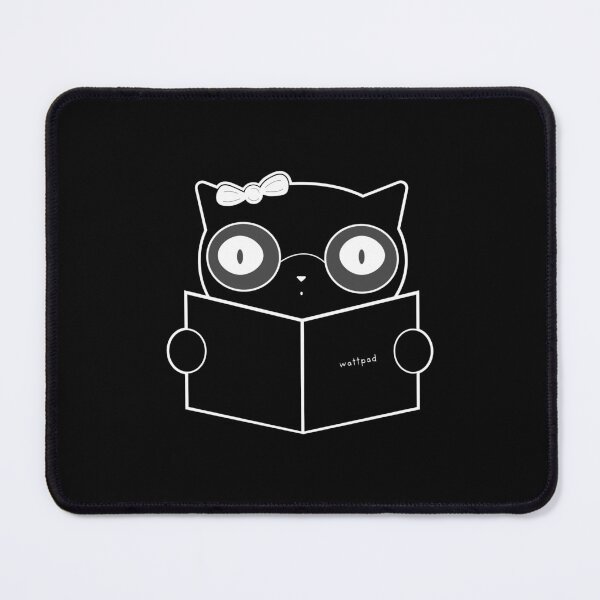 Artikelvorschau, Niedliche Katze liest eine Wattpad-Geschichte – Katzenillustration entworfen und verkauft von Crealice.