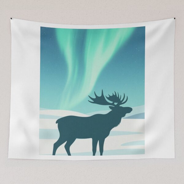 Item preview, Moose Elk Aurora Borealis  designed and sold by Harleqindesign.