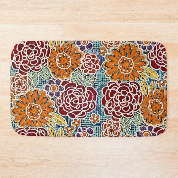 Item preview, Floral grid toffee designed and sold by bekki smith.