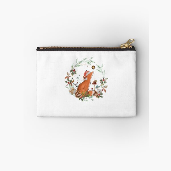 Item preview, Mushroom Fox Christmas Flower Botanical Floral designed and sold by AdellBridgett.